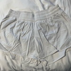 White 4" Hotty Hot Lululemon Shorts